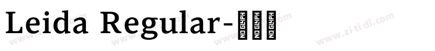 Leida Regular字体转换
